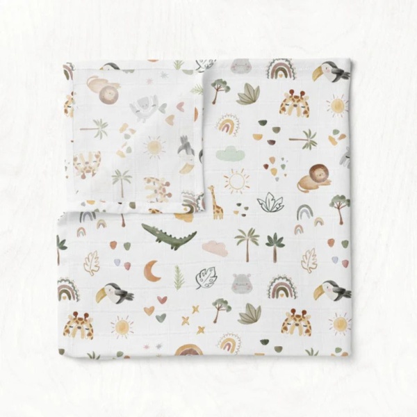 Boho Safari Muslin Cloth by BabyBells